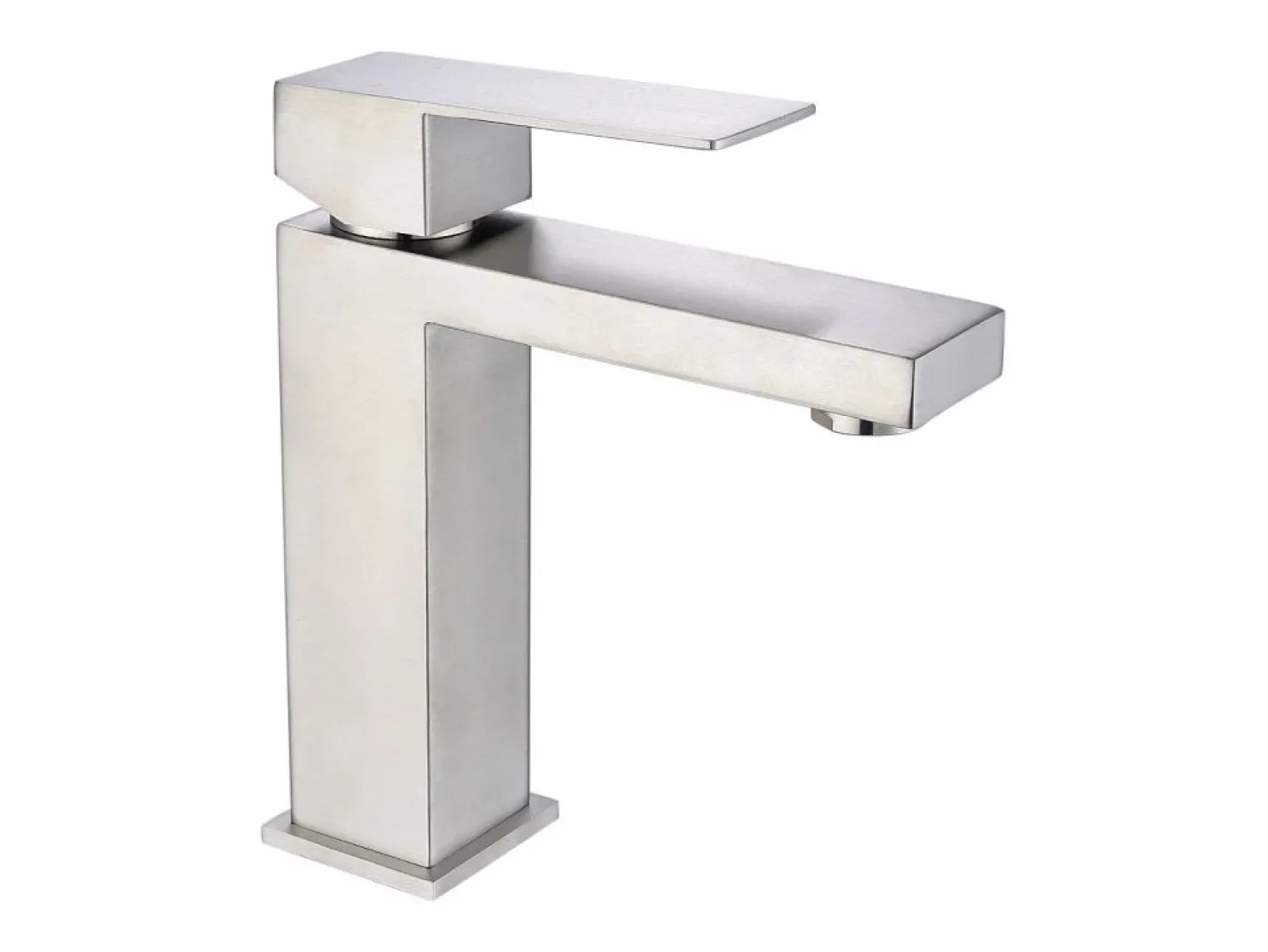 Discount Grifo mezclador de acero inoxidable, acero inoxidable cepillado, Largo: 5 cm x Altura: 17,3 cm x Pr. : 15,2 cm, CANILAS Grifo