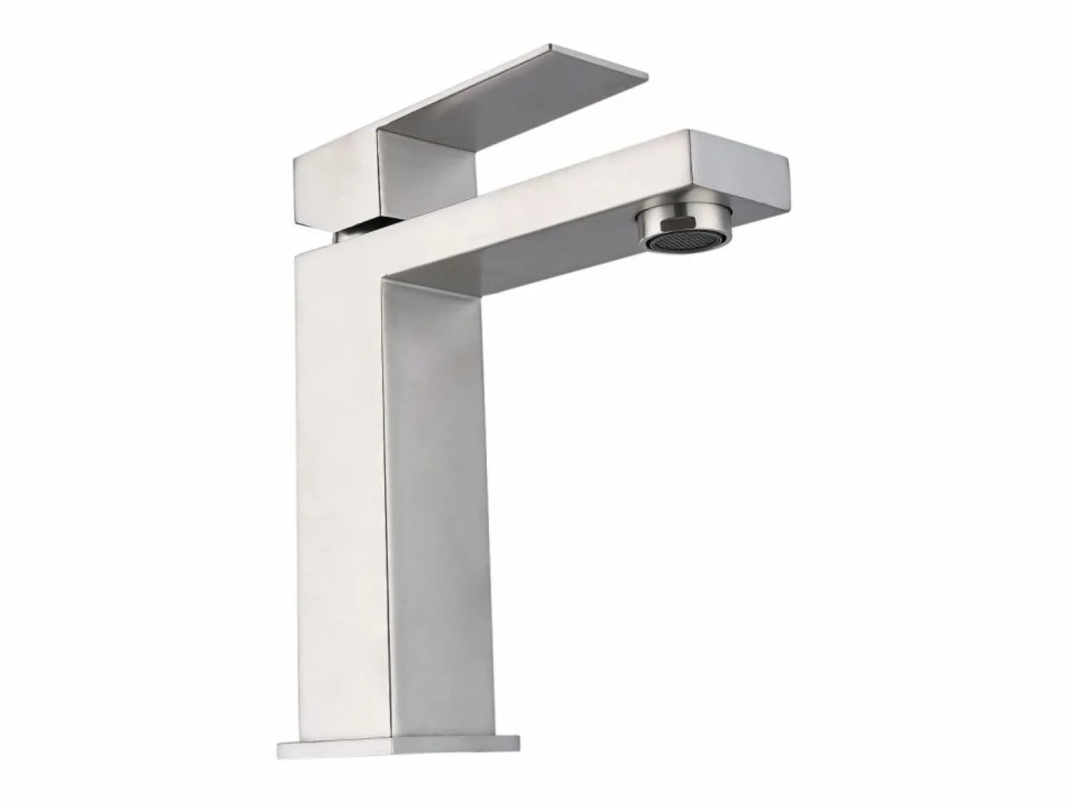 Discount Grifo mezclador de acero inoxidable, acero inoxidable cepillado, Largo: 5 cm x Altura: 17,3 cm x Pr. : 15,2 cm, CANILAS Grifo