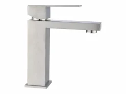 Discount Grifo mezclador de acero inoxidable, acero inoxidable cepillado, Largo: 5 cm x Altura: 17,3 cm x Pr. : 15,2 cm, CANILAS Grifo