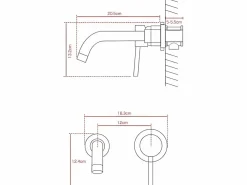 New Grifo monomando lavabo empotrado BRAMPTON mate Grifo