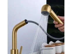 Rea Grifo Para Cocina Troy Brush Gold