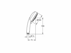 Hot GROHE - Conjunto de ducha Tempesta Cosmopolitan 100 Gris claro