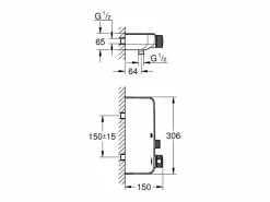 New GROHE - Mezclador termostático de ducha Grohtherm SmartControl Gris claro