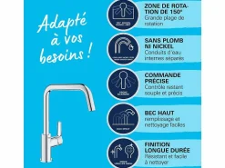 GROHE Start 2021 grifo de cocina monomando caño alto cromo