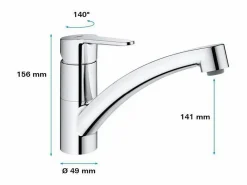 GROHE Start Eco Quickfix grifo de cocina con caño bajo