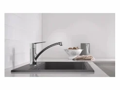 Clearance GROHE Start grifo de cocina caño bajo 2021 cromo Gris claro
