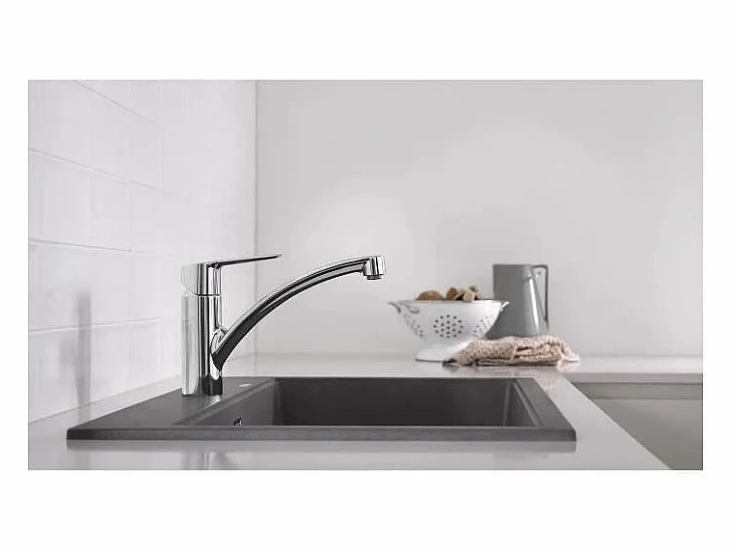 Clearance GROHE Start grifo de cocina caño bajo 2021 cromo Gris claro