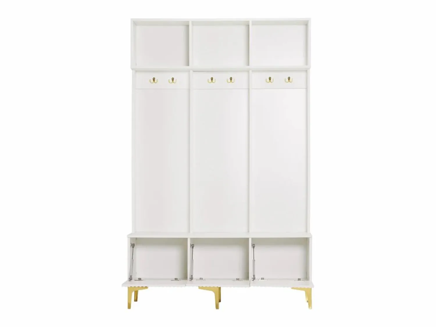 Online Guardarropa con banco, 3 puertas y perchero - 120 x 23,5 x 191,5 - Tablero de partículas - Color Armario De Entrada