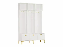 Online Guardarropa con banco, 3 puertas y perchero - 120 x 23,5 x 191,5 - Tablero de partículas - Color Armario De Entrada