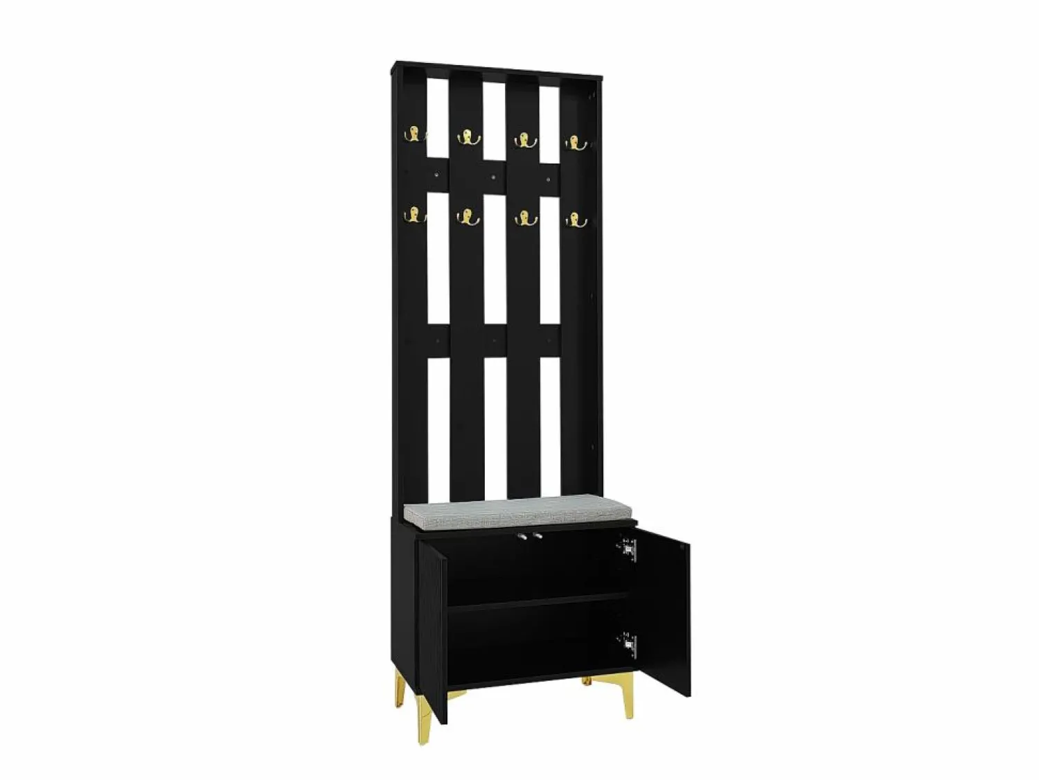 Best Guardarropa con perchero y banco zapatero - 60,5x35,2x180,5 cm - Tablero de partículas - Armario De Entrada