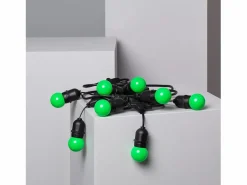 Ledkia Guirnalda Exterior con Bombillas LED E27 5.5m IP65 Negro Verde