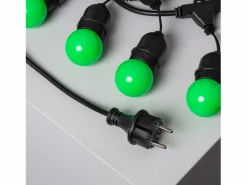 Ledkia Guirnalda Exterior con Bombillas LED E27 5.5m IP65 Negro Verde