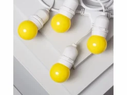 Ledkia Guirnalda Exterior con Bombillas LED E27 5.5m IP65 Blanco Amarillo