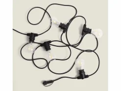 Discount Ledkia Guirnalda Exterior con Bombillas LED B22 Filamento A60 5m IP44 4000K Blanco Neutro Negro