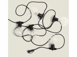 Best Ledkia Guirnalda Exterior con Bombillas LED B22 Filamento G95 5m IP44 4000K Blanco Neutro Negro