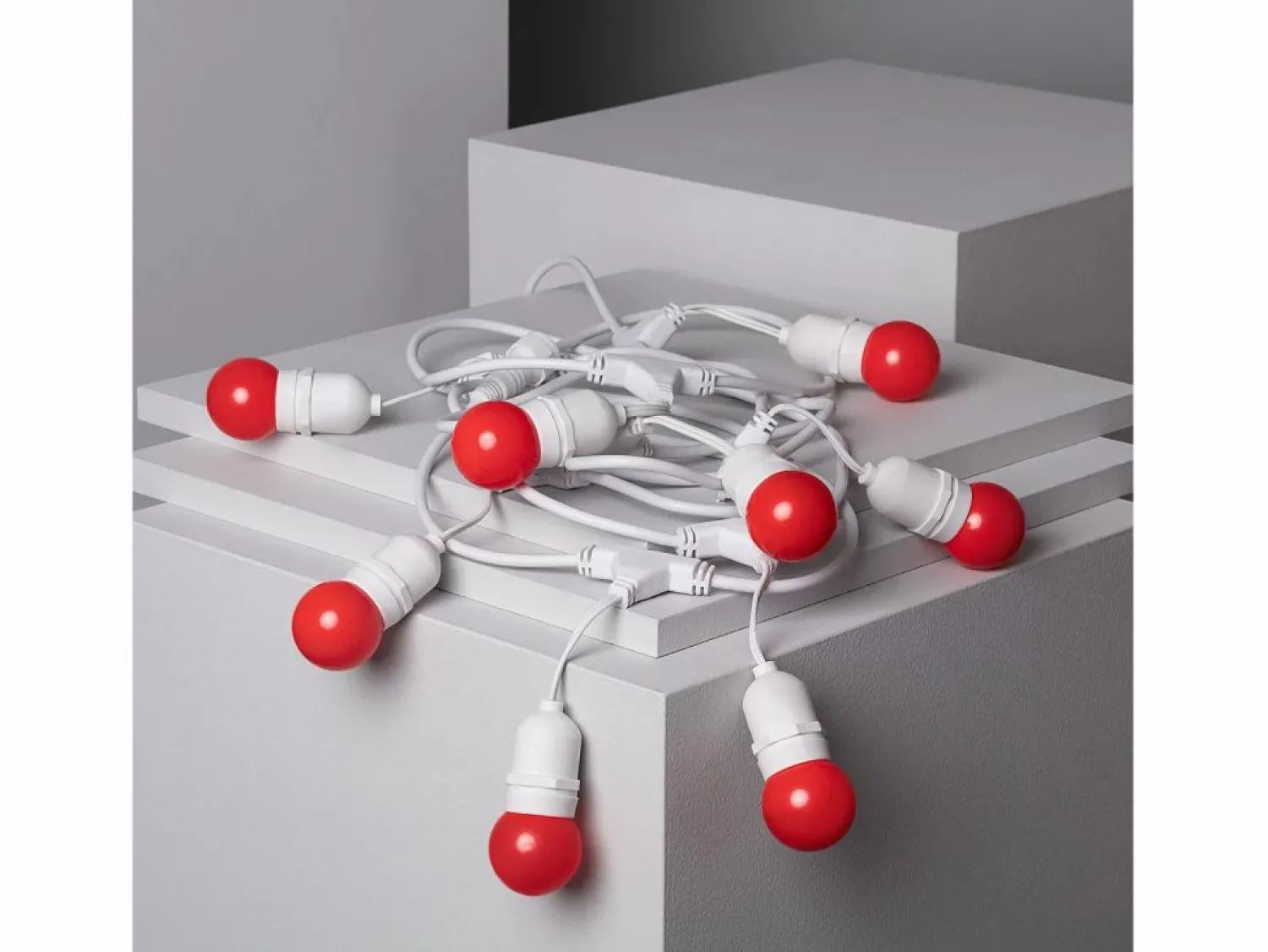Online Ledkia Guirnalda Exterior con Bombillas LED E27 5.5m IP65 Blanco Rojo Multicolor