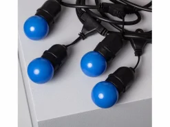 Clearance Ledkia Guirnalda Exterior con Bombillas LED E27 5.5m IP65 Negro Azul Multicolor