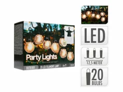 Ledkia Guirnalda Exterior LED de 20 Bombillas Benicadell 12.5m Cálido 2700K