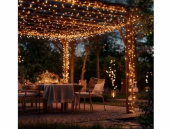 Online Ledkia Guirnalda Exterior 100LEDs 12 VAC Easyfit 12m 3000K Blanco Cálido Negro