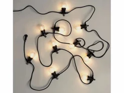 Ledkia Guirnalda Luces Exterior Easyfit 12VAC con 10 Bombillas 5.65m 2700K Blanco Cálido