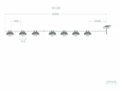 Ledkia Guirnalda Solar Exterior LED de Bombillas Kodos 6.5m 3000K Blanco Cálido