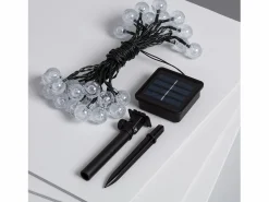 Sale Ledkia Guirnalda Solar Exterior 30 Bolas LED 5m 5000K Blanco Frío Negro