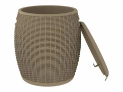 Garden Furniture Gyrth Caja de almacenaje de jardín 4 en 1 polipropileno marrón claro
