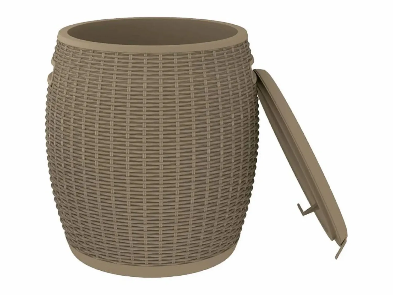 Garden Furniture Gyrth Caja de almacenaje de jardín 4 en 1 polipropileno marrón claro