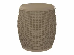 Garden Furniture Gyrth Caja de almacenaje de jardín 4 en 1 polipropileno marrón claro