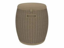 Garden Furniture Gyrth Caja de almacenaje de jardín 4 en 1 polipropileno marrón claro