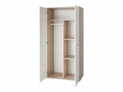 Meublorama Habitación completa para niños, adolescentes - DENVER - Armario, Cama, biblioteca y estantería