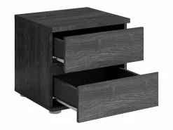 Discount Habitación completa VELTIS – Cama 180x200 LED con somier + armario + cómoda + mesitas de noche – Fresno Dormitorio Completo