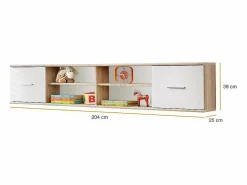 Clearance Habitación juvenil DENVER: armario de 3 puertas, cama, biblioteca, escritorio, estantería Dormitorio Completo