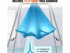 Hot Hamaca de Yoga SucceBuy, Armazón y Hamaca de Yoga Aéreo, Carga de 250 kg, Kit de Hamaca Aérea, para el Yoga Interior y Exterior, Azul