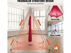New Hamaca de Yoga SucceBuy, Armazón de Yoga Aéreo y Hamaca de Yoga, Carga de 250 kg, Hamaca en Seda Aérea, Esterillas De Yoga