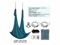Hamaca de Yoga SucceBuy, Columpio Aéreo en Seda y Yoga, 11 m, Hamaca de Trápecio para Inversión, , Kit de Hamaca en Tela de Nailon 100 g/m²
