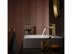 Hot HANSGROHE Mezclador de lavabo Talis E 110 con desagüe automático y extraíble en aspecto pulido Dorado