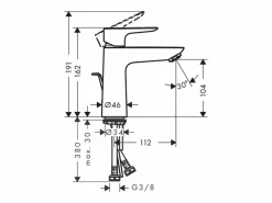 Hot HANSGROHE Mezclador de lavabo Talis E 110 con desagüe automático y extraíble en aspecto pulido Dorado