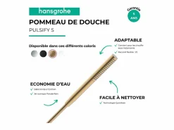 Hot Pulsify S 100 EcoSmart rociador de ducha cepillado Alcachofa De Ducha, Cabezal