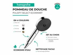 HANSGROHE Teleducha 105 3jet activación EcoSmart 9l/min cromo Pulsify Select