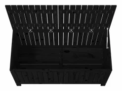 Outlet Garden Furniture Hara Caja de almacenaje jardín madera de pino negro 121x55x64 cm Gris antracita