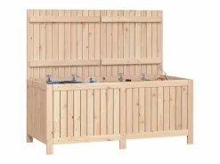 Online Garden Furniture Hara Caja de almacenaje jardín madera maciza de pino 147x68x64 cm Marru00f3n
