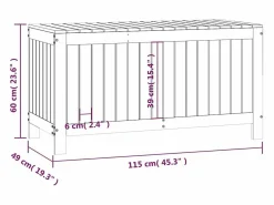 Online Hara Caja de almacenaje jardín madera de pino 115x49x60 cm Baúl De Jardín