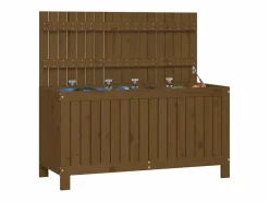 Sale Hara Caja de almacenaje jardín madera pino marrón miel 115x49x60 cm Baúl De Jardín