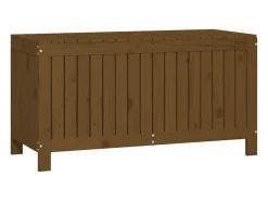 Sale Hara Caja de almacenaje jardín madera pino marrón miel 115x49x60 cm Baúl De Jardín