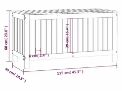 Sale Hara Caja de almacenaje jardín madera pino marrón miel 115x49x60 cm Baúl De Jardín