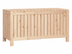 Outlet Hara Caja de almacenaje jardín madera maciza de pino 115x49x60 cm Baúl De Jardín
