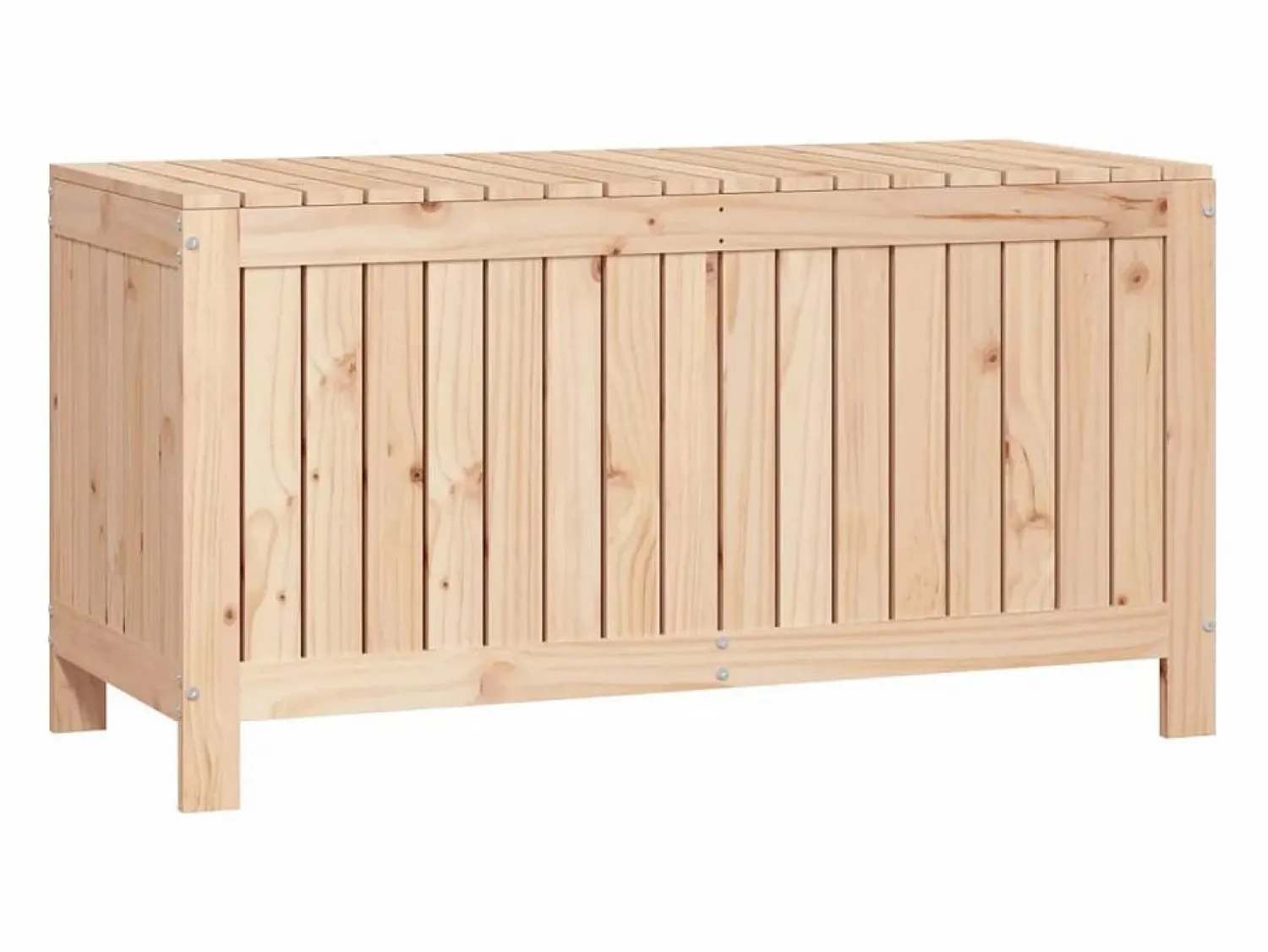 Outlet Hara Caja de almacenaje jardín madera maciza de pino 115x49x60 cm Baúl De Jardín