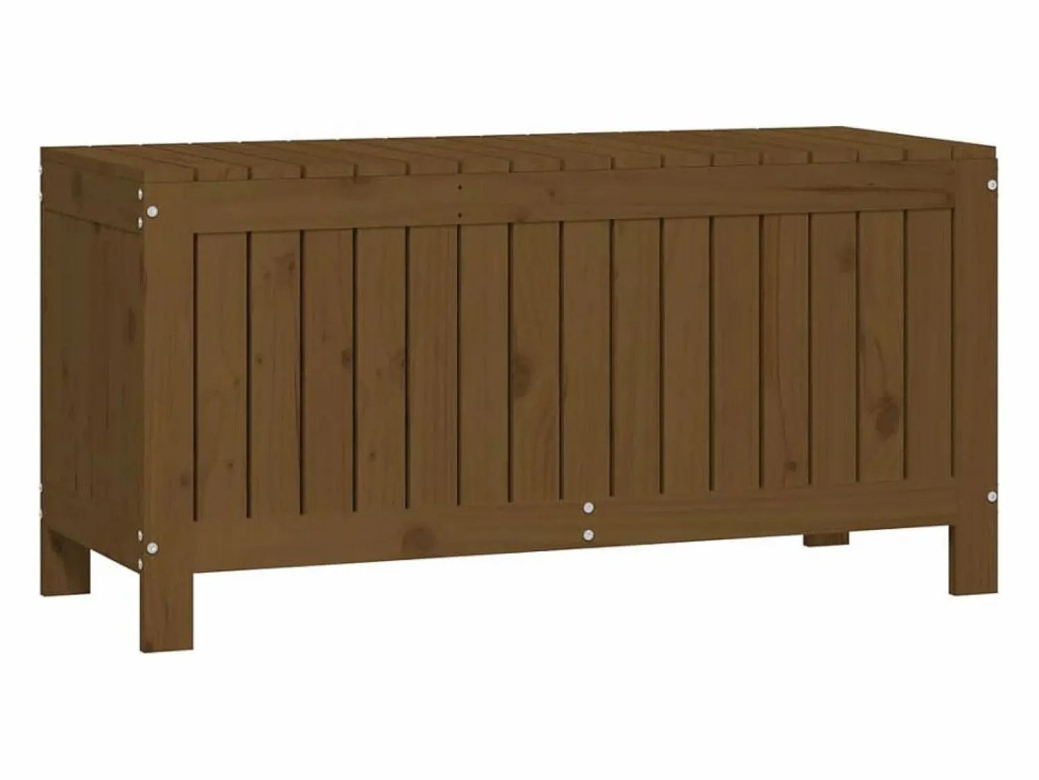 Discount Garden Furniture Hara Caja de almacenaje jardín madera pino marrón miel 108x42,5x54cm Marru00f3n
