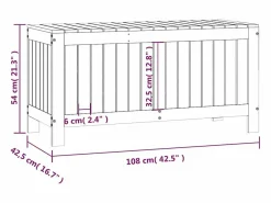 Discount Garden Furniture Hara Caja de almacenaje jardín madera pino marrón miel 108x42,5x54cm Marru00f3n